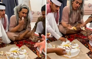 بالفيديو.. شبان يتناولون كيكة على طريقة “الكبسة” ويثيرون السخرية على مواقع التواصل