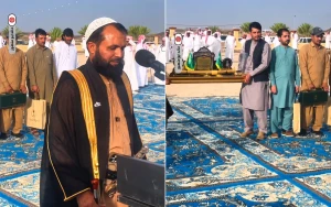 يعيش في المملكة منذ 25 عاماً.. فيديو لمقيم أفغاني يقدم العانية بطريقة أهل الجنوب