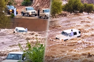بالفيديو.. وفاة قائد مركبة غرقًا بعد فشل محاولة عبور سيل بوادي كحلا في عسير