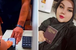 بالفيديو.. ضابط عراقي يسمح لزائرة إيرانية بختم جواز سفرها بنفسها ويثير جدلًا واسعًا