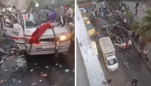 بالفيديو.. انفجار عبوة ناسفة بحافلة ركاب قرب دمشق يسفر عن قتلى ومصابين