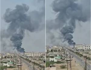 بالفيديو.. ميلشيا الحوثي الإرهابية تشن هجومًا بالمسيرات والصواريخ على ميناء المخا اليمني ووقوع إصابات