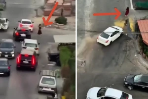 العراق .. بالفيديو.. شباب يحاصرون فتاة بسياراتهم  ويتحرشون بها وسط شارع في بغداد