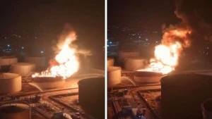 بالفيديو.. استهداف مصفاة نفط في ليبيا بطائرات مسيرة