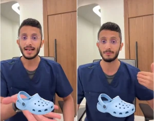 «مبروك عليكم مواعيد العلاج الطبيعي».. بالفيديو: مختص يكشف أضرار الأحذية البلاستيكية على أقدام الأطفال