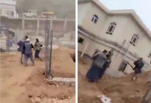 بالفيديو.. حوثيون يعتدون على مواطن يمني في إب ويمنعونه من استكمال البناء في أرضه رغم  حصوله على ترخيص
