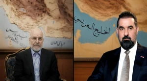 رئيس البرلمان الإيراني ينشر خريطة تحمل اسم «الخليج الفارسي».. ورئيس النواب العراقي يرد بصورة «الخليج العربي»