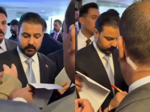 بالفيديو: ردة فعل رئيس الوزراء العراقي لحظة تسلمه ملف تحرش وفساد من أحد الأشخاص main