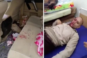 بالفيديو.. قصف حوثي يصيب 3 مدنيين بقذيفة هاون استهدفت سيارتين في اليمن