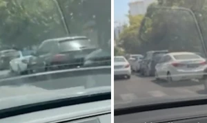 بالفيديو.. طوابير السيارات تمتد أمام محطات الوقود في طهران