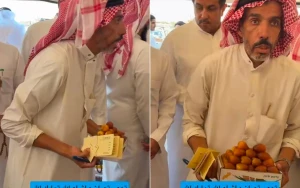 بالفيديو: مزايدة على كرتون تمر صغير في الزلفي تصل إلى 525 ريالاً