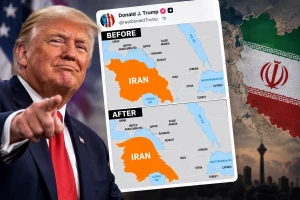 ترامب يلعب على نفسية الإيرانيين.. ينشر خريطة إيران على هيئة رأسه main