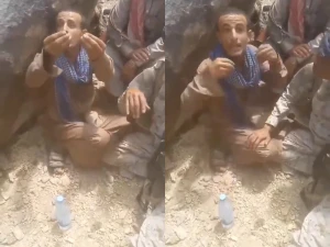 "مالي علم أنا راقد راقد يا جماعة".. بالفيديو: لحظة استجواب أسير حوثي في معكسر اللبنات باليمن