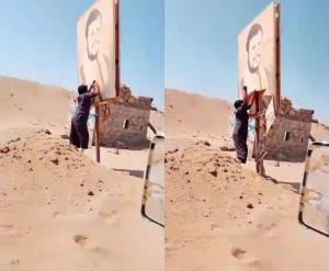 بالفيديو.. شاب يمني يمزق صورة «عبد الملك الحوثي» في محافظة الجوف