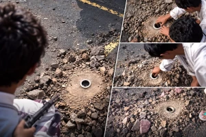 بالفيديو: مواطنون يمنيون يعثرون على ألغام زرعتها مليشيا الحوثي وسط الطرق العامة في اليمن ويقومون بإبطال مفعولها بإيديهم