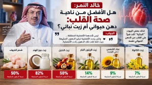 بالأرقام.. النمر يقارن بين شحم الخروف و5 زيوت نباتية ويكشف الأفضل لصحة القلب
