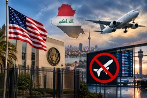 السفارة الأمريكية في العراق تحذر مواطنيها من احتمال إغلاق المجال الجوي وإلغاء الرحلات الجوية