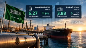 شركة «كبلر» تعلن عن خبر سار بشأن حجم صادرات النفط السعودية خلال سبتمبر