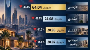 بالأرقام: تفاصيل  تراجع كبير في الصفقات العقارية خلال 8 أشهر في المملكة