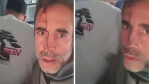 بالفيديو: مزيد من اللقطات توثق ما حدث داخل الطائرة الإماراتية .. راكب يظهر والدماء على وجهه