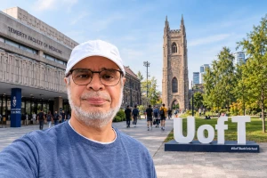 بعد زيارته لجامعة تورنتو التي يدرس بها ابنه وابنته المبتعثان في كندا .. وزير التعليم السابق أحمد العيسى: «للجامعات رائحة ترد الروح»