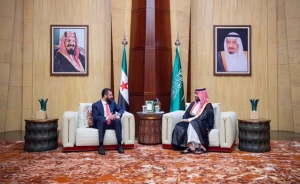 ولي العهد‬⁩ يلتقي الرئيس السوري أحمد الشرع