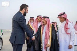 ‏الرئيس السوري يغادر الرياض وفي مقدمة مودعيه أمير المنطقة