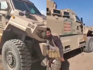 بالفيديو.. ألوية العمالقة تستولي على أسلحة حوثية بينها معدات سبق نهبها من المخا