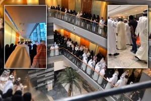 بسبب قرارات النقل.. بالفيديو: احتجاج معلمين ومعلمات داخل مبنى وزارة التربية الكويتية