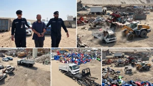 بالفيديو: المرور الكويتي يكبس شاحنة وافد ألقى مخلفات على الطريق