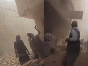 بالفيديو.. سقوط صاروخ باليستي حوثي على منزل في صنعاء بعد فشل إطلاقه.. وإصابات وأضرار مادية