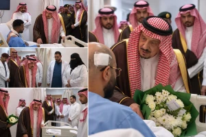 بالفيديو: أمير الرياض يزور مصابي الاعتداء الحوثي على مطار الملك خالد وينقل لهم تحيات الملك وولي العهد
