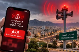 إطلاق إنذار مبكر في خميس مشيط للتحذير من خطر محتمل