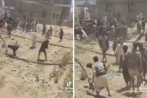 بالفيديو..الحوثيون يقطعون أنابيب مياه ممولة من تبرعات المغتربين ويطالبون الأهالي بدفع رسوم