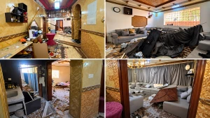 ‏بالصور:  سقوط مقذوف معاد في مدينة نجران نتج عنه إصابة 6 مواطنين وأضرار مادية في 3 منازل و3 مركبات