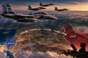 عشرات المقاتلات الإسرائيلية تحلق قرب حدود إيران.. وموقع أكسيوس يكشف الهدف من العملية