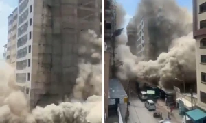 كارثة في كينيا.. فيديو لحظة انهيار ناطحة سحاب قيد الإنشاء في نيروبي