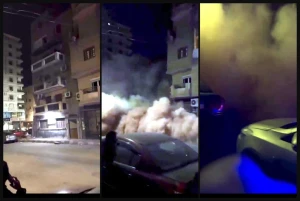 بالفيديو.. لحظة انهيار منزل مكون من 5 طوابق في مدينة طنطا بمصر