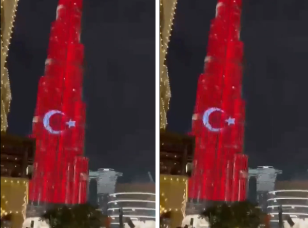 شاهد.. سرّ إضاءة "برج خليفة" في دبي بألوان العلم التركي