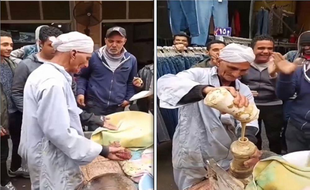 مصر.. شاهد: "محمد المعفن " أشهر بائع جبنة قديمة في القاهرة