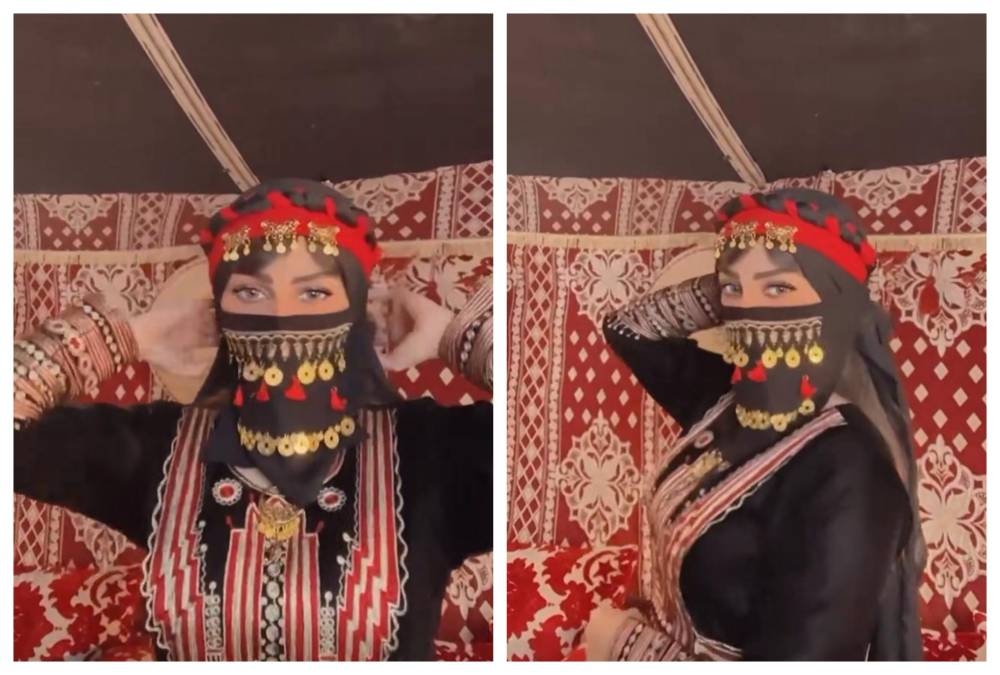 شاهد: مشهورة سناب "رهف القحطاني" تجري بروفة بملابس يوم التأسيس استعدادًا للاحتفال به