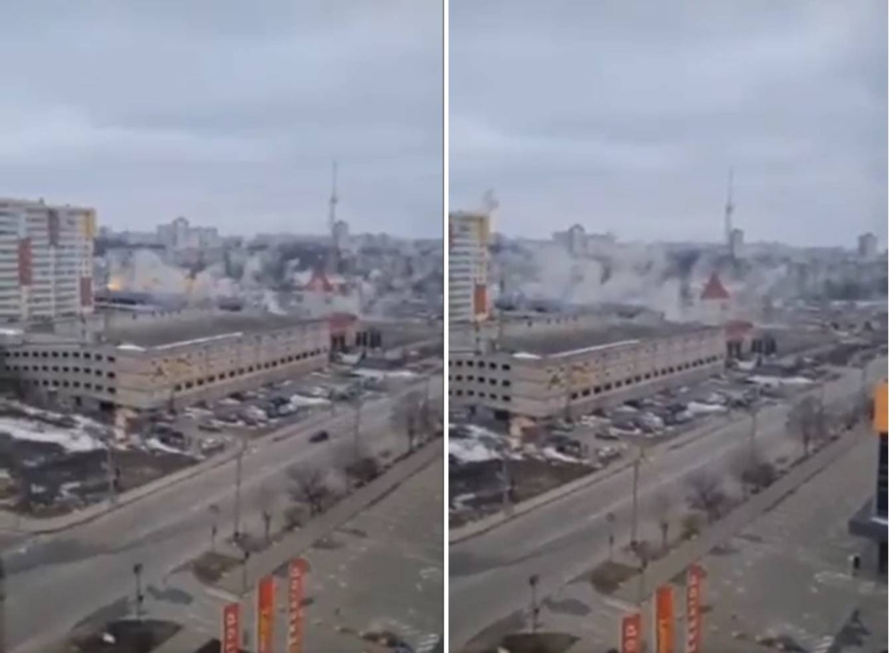 شاهد .. قصف عنيف بذخيرة عنقودية في مدينة خاركوف الأوكرانية من قبل القوات الروسية