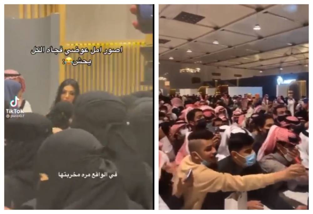 شاهد: معجب يهدد أمل العوضي بالانتحار وفتيات ينتقدن شكلها في معرض العطور بالرياض 