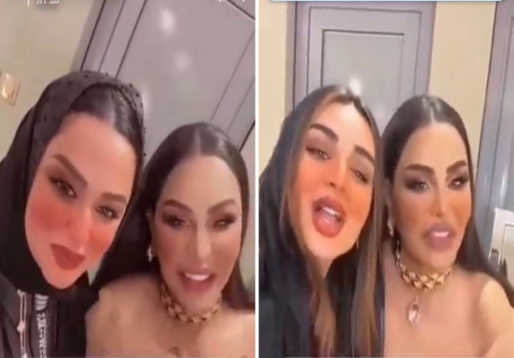 شاهد: أحلام الشامسي برفقة بنات الانصاري بكواليس حفلها في البحرين