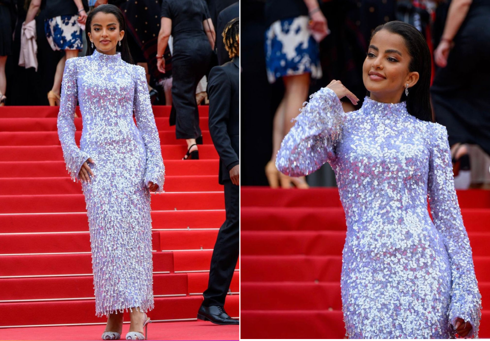 شاهد.. أول ظهور للمذيعة السعودية أجواء الجودي في مهرجان كان السينمائي