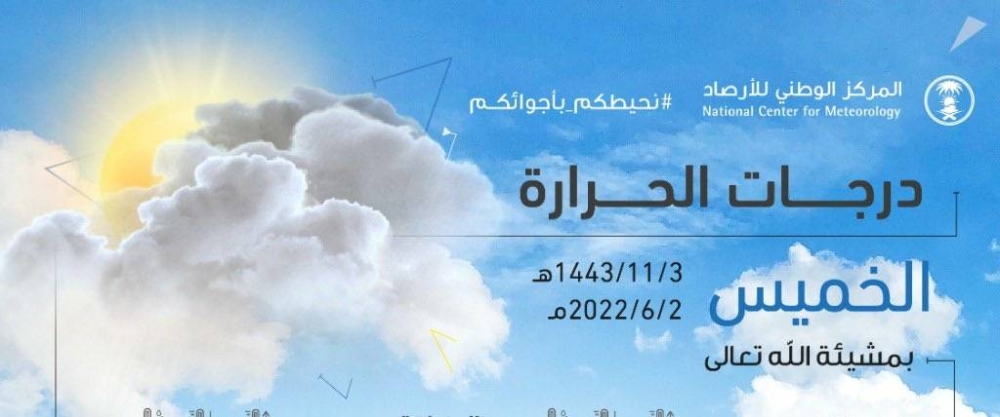 تعرف على درجات الحرارة العظمى والصغرى على مدن المملكة خلال الـ 24 ساعة القادمة
