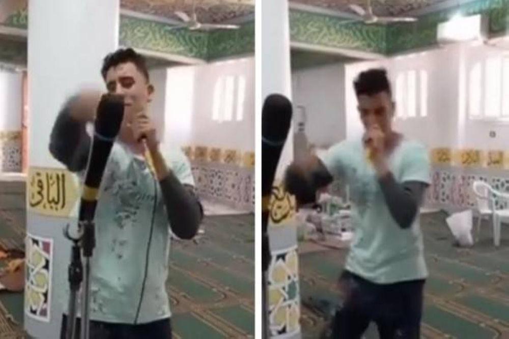 مصر.. شاهد: شاب يغني ويرقص على أنغام أغاني شعبية داخل أحد المساجد