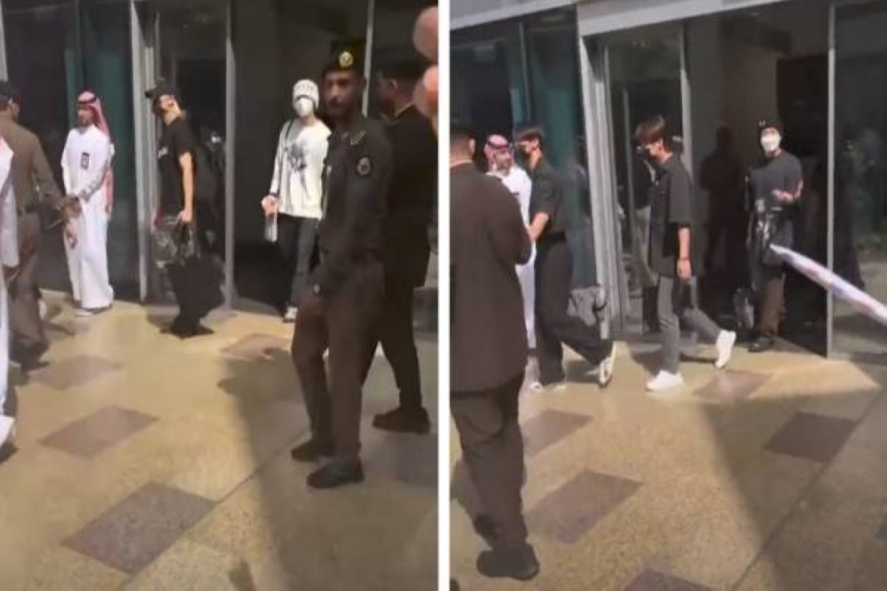 شاهد.. صراخ الجمهور أثناء استقبال أعضاء فرقة " ATEEZ" الكورية بمطار جدة