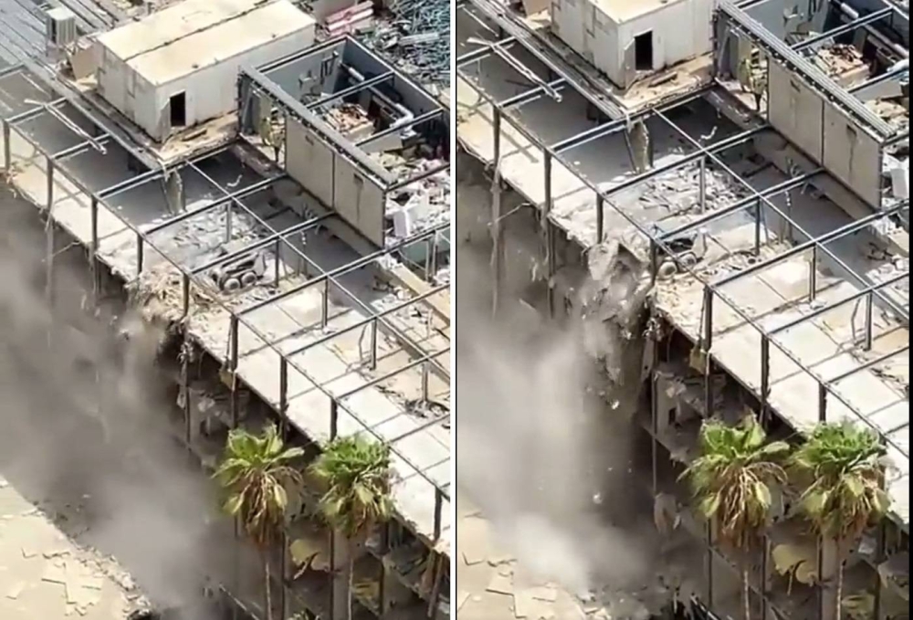 شاهد .. جانب من أعمال الإزالة لفندق الخزامى في الرياض