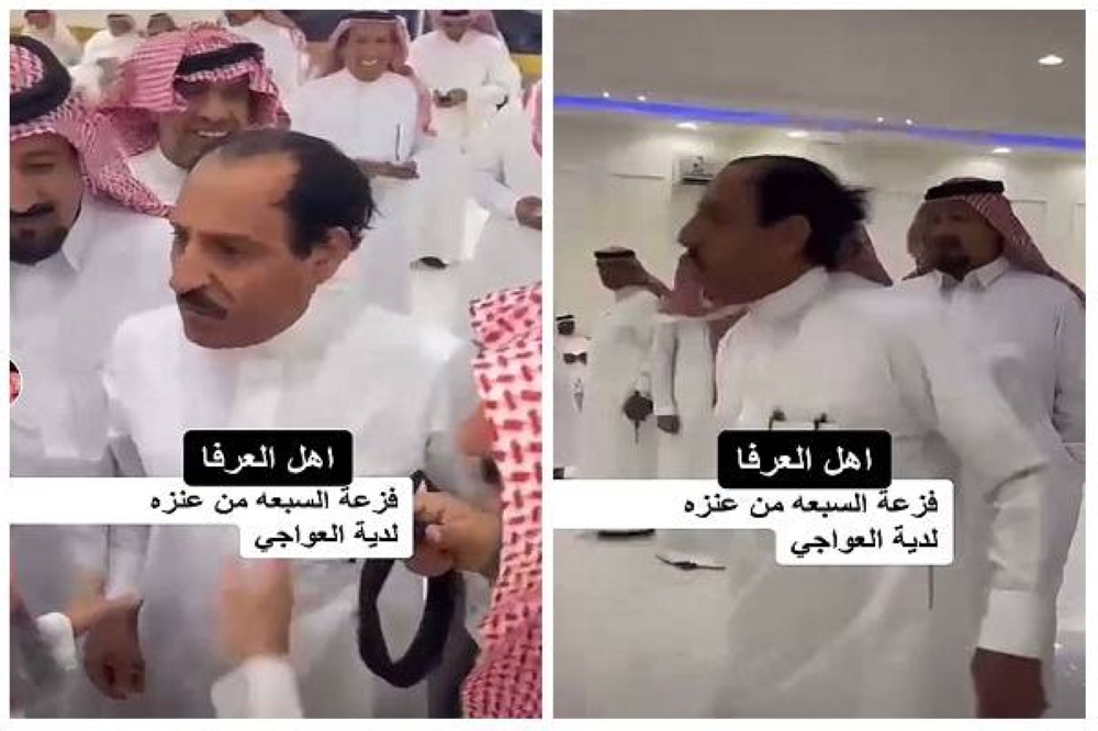 "أبشر بعزك يا أبو راكان".. شاهد: مواطن ينفعل ويرمي الغترة والعقال أثناء اجتماع لجمع 36 مليون ريال لعتق رقبة سجين
